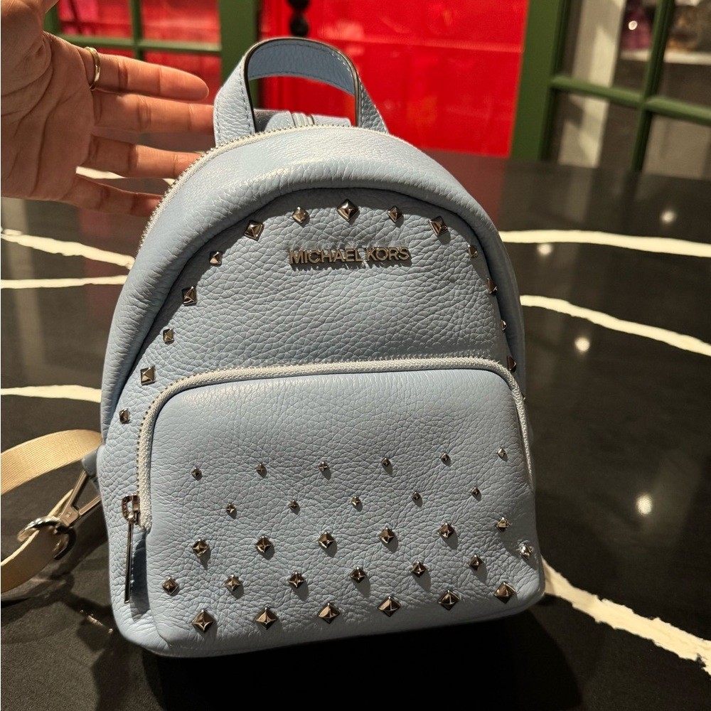 Michael Kors Sky Blue Studded Backpack